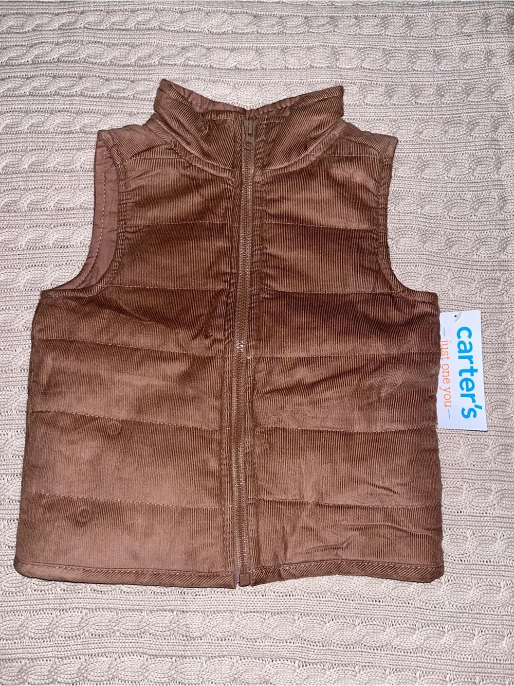 Carter's Brown Corduroy Quilted Kids Vest